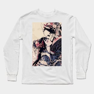 Geisha and skull 8004 Long Sleeve T-Shirt